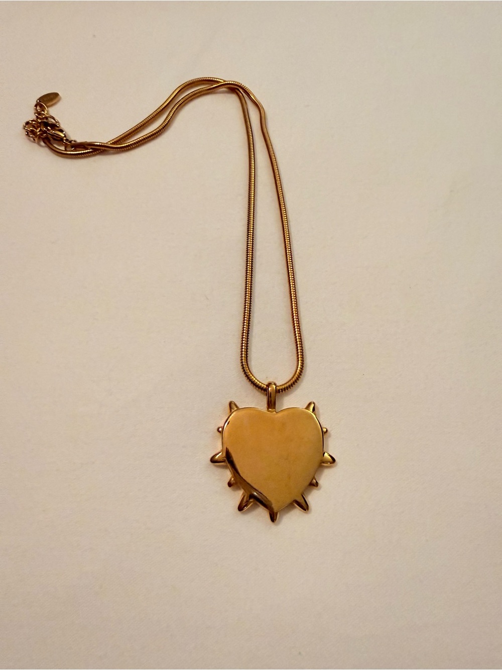Gold Heart Pendant Necklace - Women's Jewelry